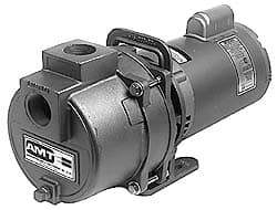 American Machine & Tool - 115/230 Volt, 1 Phase, 1-1/2 HP, High Pressure Self Priming Centrifugal Booster Pump - 1-1/2 Inch Inlet, 50 Head Pressure, Cast Iron Housing, Bronze Impeller, Buna N Seal - Benchmark Tooling