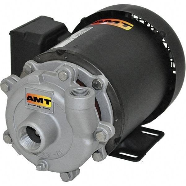 American Machine & Tool - 115/230 Volt, 1 Phase, 1-1/2 HP, Stainless Steel Straight Pump - 1-1/2 Inch Inlet, 1-1/4 Inch Outlet, 66 Max Head psi, Stainless Steel Impeller - Benchmark Tooling