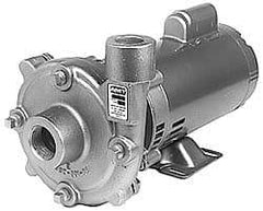 American Machine & Tool - 115/230 Volt, 1 Phase, 1/2 HP, Cast Iron Straight Pump - 1-1/4 Inch Inlet, 1 Inch Outlet, 86 Max Head psi, Bronze Impeller - Benchmark Tooling