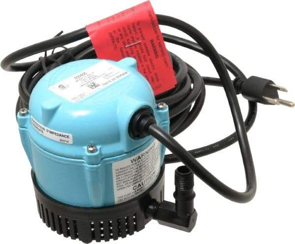 Little Giant Pumps - 1/200 HP, 3 psi, Aluminum Miniature Submersible Pump - 1/4 Inch Outlet, 18 Ft. Long Power Cord, 1.1 Amp - Benchmark Tooling