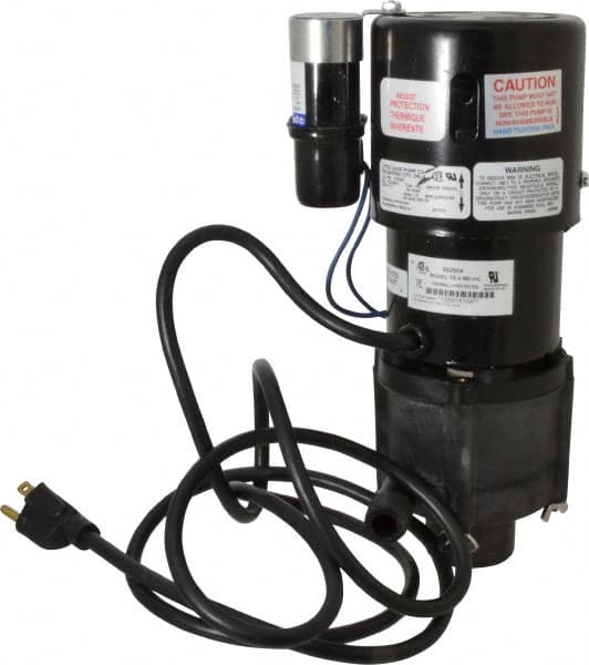 Little Giant Pumps - 1/10 HP, 10-1/2 Working PSI, 24.3 Shut Off Feet, Magnetic Drive Pump - 3000 RPM, 1 Phase, 60 Hz, 1.7 Amps - Benchmark Tooling