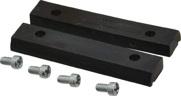 Panavise - 2-1/2" Wide x 1/2" High x 1/4" Thick, V-Groove Vise Jaw - Nylon, Fixed Jaw - Benchmark Tooling