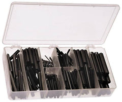 Precision Brand - 300 Piece, 1/16 to 3/8" Pin Diam, Spring Pin Assortment - 1/4 to 2-1/2" Long, Steel - Benchmark Tooling