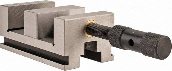 Interstate - 2-3/8" Jaw Width, 2-1/8" Jaw Opening Capacity, 1" Jaw Height, Toolmaker's Vise - V-Groove Jaw, 0.0001" Parallelism, 0.0002" Squareness, 4.33" OAL x 2.3" OAH - Benchmark Tooling