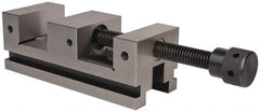 Interstate - 3-7/8" Jaw Width, 4-3/4" Jaw Opening Capacity, 1-9/16" Jaw Height, Toolmaker's Vise - V-Groove Jaw, 0.0001" Parallelism, 0.0002" Squareness, 10.23" OAL x 3-3/4" OAH - Benchmark Tooling