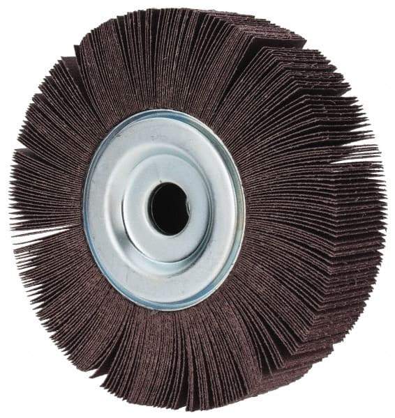 3M - 8" Diam, 80 Grit Aluminum Oxide Unmounted Flap Wheel - 1" Hole, 2" Wide, Coated, Medium Grade, 3900 Max RPM , XE Weighted, Cloth Backing - Benchmark Tooling