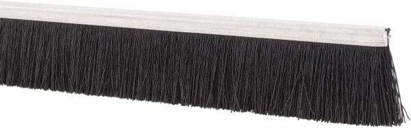 PRO-SOURCE - 1/2" Back Strip Brush Width, Metal Black Nylon Strip Brush - 1" Bristle Length, Nylon, 36" OAL - Benchmark Tooling