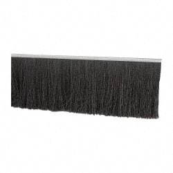 PRO-SOURCE - 1/2" Back Strip Brush Width, Metal Black Nylon Strip Brush - 4" Bristle Length, Nylon, 72" OAL - Benchmark Tooling