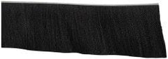 PRO-SOURCE - 1/2" Back Strip Brush Width, Metal Black Nylon Strip Brush - 6" Bristle Length, Nylon, 72" OAL - Benchmark Tooling