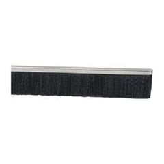 PRO-SOURCE - 5/16" Back Strip Brush Width, Metal Black Nylon Strip Brush - 1" Bristle Length, Nylon, 36" OAL - Benchmark Tooling