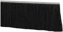 PRO-SOURCE - 5/16" Back Strip Brush Width, Metal Black Nylon Strip Brush - 6" Bristle Length, Nylon, 36" OAL - Benchmark Tooling