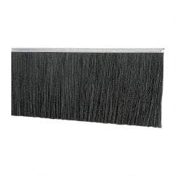 PRO-SOURCE - 5/16" Back Strip Brush Width, Metal Black Nylon Strip Brush - 6" Bristle Length, Nylon, 72" OAL - Benchmark Tooling