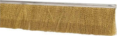 PRO-SOURCE - 1/2" Back Strip Brush Width, Stainless Steel Back Strip Brush - 2" Bristle Length, Brass, 36" OAL - Benchmark Tooling