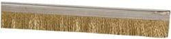 PRO-SOURCE - 1/2" Back Strip Brush Width, Stainless Steel Back Strip Brush - 1" Bristle Length, Brass, 72" OAL - Benchmark Tooling