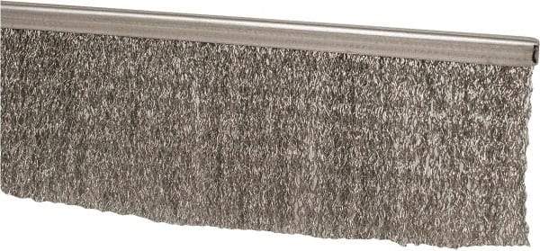 PRO-SOURCE - 5/16" Back Strip Brush Width, Stainless Steel Back Strip Brush - 3" Bristle Length, Stainless Steel, 36" OAL - Benchmark Tooling