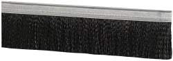 PRO-SOURCE - 1/2" Back Strip Brush Width, Metal Black Nylon Strip Brush - 2" Bristle Length, Nylon, 36" OAL - Benchmark Tooling