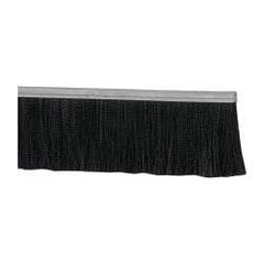 PRO-SOURCE - 1/2" Back Strip Brush Width, Metal Black Nylon Strip Brush - 3" Bristle Length, Nylon, 36" OAL - Benchmark Tooling