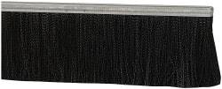 PRO-SOURCE - 1/2" Back Strip Brush Width, Metal Black Nylon Strip Brush - 4" Bristle Length, Nylon, 36" OAL - Benchmark Tooling
