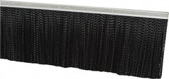 PRO-SOURCE - 1/2" Back Strip Brush Width, Metal Black Nylon Strip Brush - 5" Bristle Length, Nylon, 72" OAL - Benchmark Tooling