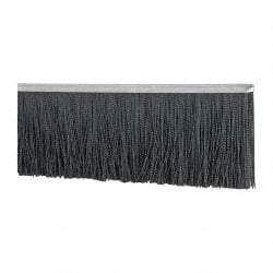 PRO-SOURCE - 1/2" Back Strip Brush Width, Metal Black Nylon Strip Brush - 6" Bristle Length, Nylon, 72" OAL - Benchmark Tooling