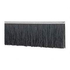 PRO-SOURCE - 1/2" Back Strip Brush Width, Metal Black Nylon Strip Brush - 6" Bristle Length, Nylon, 72" OAL - Benchmark Tooling