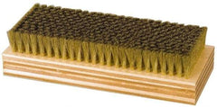 Made in USA - 1" Bristle Length, Hoghair Cleaning & Finishing Brush - 6-1/2" Long x 2-3/8" Wide Head, 6" OAL, Hardwood Block - Benchmark Tooling