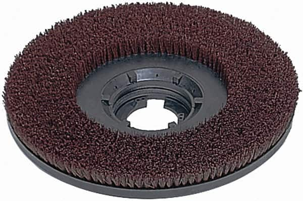 Made in USA - 15" Diam Scrubbing Brush - 13" Machine, 1-1/2" Trim Length, Polypropylene - Benchmark Tooling