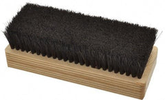 Made in USA - 1" Bristle Length, Horsehair Cleaning & Finishing Brush - 6-1/2" Long x 2-3/8" Wide Head, 6" OAL, Hardwood Block - Benchmark Tooling