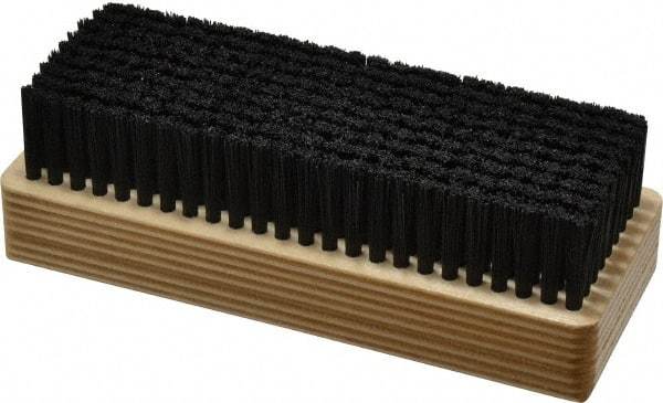 Made in USA - 1" Bristle Length, Synthetic Cleaning & Finishing Brush - 6-1/2" Long x 2-3/8" Wide Head, 6" OAL, Hardwood Block - Benchmark Tooling