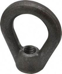 Made in USA - 2,700 Lb Capacity, M12x1.75 Thread, Carbon Steel Heavy Duty Lifting Eye Nut - Grade C-1030, 2.5" Long x 2-1/2" High, 1-1/4" Inside & 2" Outside Eye Diam, 7/8" Bell/Base Width - Benchmark Tooling