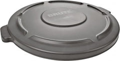 Rubbermaid - Round Lid for Use with 10 Gal Round Trash Cans - Gray, Polyethylene, For 2632 Brute Trash Cans - Benchmark Tooling