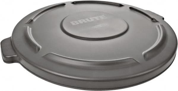 Rubbermaid - Round Lid for Use with 55 Gal Round Trash Cans - Gray, Polyethylene, For 2655 Brute Trash Cans - Benchmark Tooling