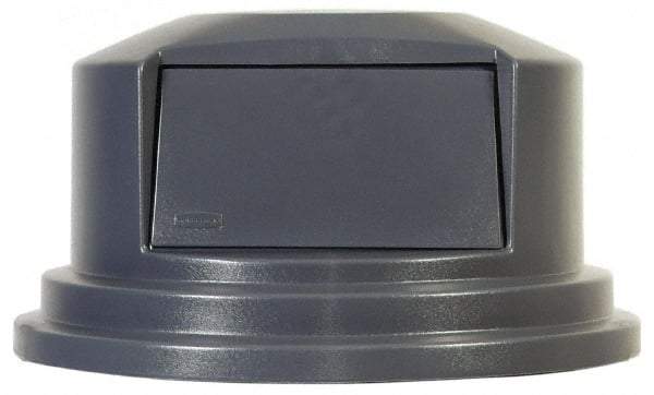 Rubbermaid - Round Lid for Use with 55 Gal Round Trash Cans - Gray, Polyethylene, For 2655 Brute Trash Cans - Benchmark Tooling