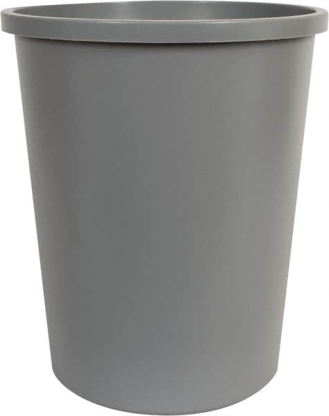 Rubbermaid - 44 Qt Gray Round Trash Can - Polyethylene, 18-3/4" High - Benchmark Tooling