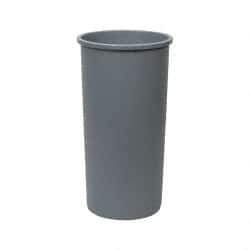 Rubbermaid - 22 Gal Gray Round Trash Can - Polyethylene, 30-1/8" High - Benchmark Tooling