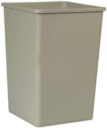 Rubbermaid - 35 Gal Gray Square Trash Can - Polyethylene, 27-5/8" High x 19-1/2" Long x 19-1/2" Wide - Benchmark Tooling