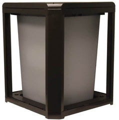 Rubbermaid - 35 Gal Brown Square Trash Can - Polycarbonate, 30-1/2" High x 26" Long x 26" Wide - Benchmark Tooling