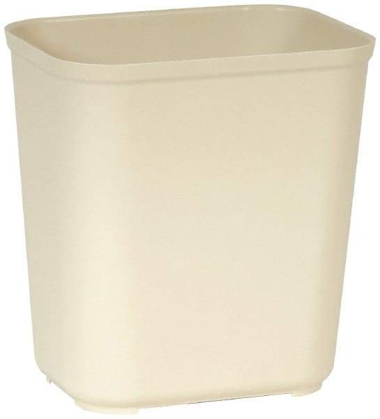 Rubbermaid - 28 Qt Gray Rectangle Trash Can - Fiberglass, 14" High x 16-1/2" Long x 9" Wide - Benchmark Tooling