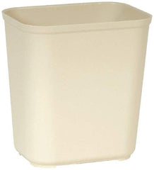 Rubbermaid - 28 Qt Beige Rectangle Trash Can - Fiberglass, 15-5/16" High x 14-1/2" Long x 10-1/2" Wide - Benchmark Tooling