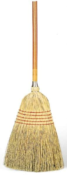 Rubbermaid - 58-1/4" OAL Corn Bristle Broom - Wood Handle, 12" Wide - Benchmark Tooling