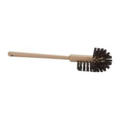 Rubbermaid - 17" OAL Toilet Bowl Brush - Polypropylene Bristles, 1-1/2" Bristle Length, 17" Plastic Handle, Brown - Benchmark Tooling