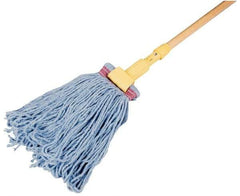 Rubbermaid - 5" Blue Head Band, Large Blended Fiber Loop End Mop Head - 4 Ply, Clamp Jaw Connection, Use for General Purpose - Benchmark Tooling