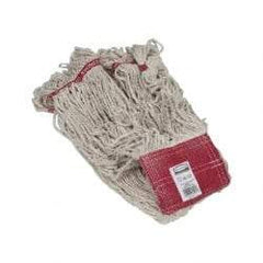 Rubbermaid - 5" Red Head Band, Large Blended Fiber Loop End Mop Head - 4 Ply, Clamp Jaw Connection, Use for General Purpose - Benchmark Tooling