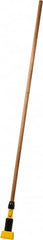 Rubbermaid - 60" Hardwood Quick Connect Mop Handle - 5" Wet Mop Head Band, Plastic Connector, Use with Wet Mops - Benchmark Tooling