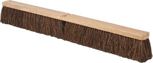 PRO-SOURCE - 36" Heavy Duty Palmyra Push Broom - 4" Bristle Length, Wood Block, Threaded Handle Connection, Handle Sold Separately - Benchmark Tooling