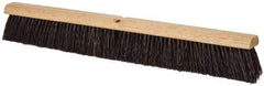 PRO-SOURCE - 30" Heavy Duty Polypropylene Push Broom - 3-1/4" Bristle Length, Wood Block, Threaded Handle Connection, Handle Sold Separately - Benchmark Tooling