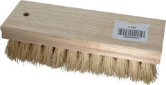 PRO-SOURCE - 1" Bristle Length, Tampico Scrub Brush - 7" OAL, Hardwood Block - Benchmark Tooling