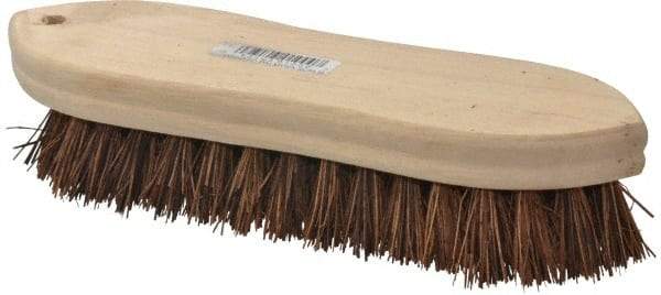 PRO-SOURCE - 1" Bristle Length, Palmyra Scrub Brush - 9" OAL, Hardwood Block - Benchmark Tooling