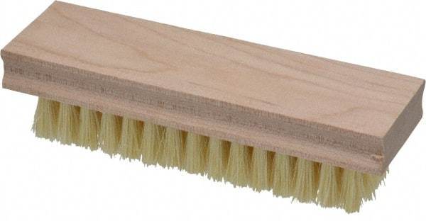 PRO-SOURCE - 6-1/2" OAL Hand & Fingernail Scrub Brush - Tampico Bristles, Hardwood Block - Benchmark Tooling