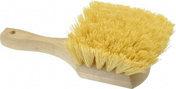 PRO-SOURCE - 2" Bristle Length, Polypropylene Utility Scrub Brush - 8" OAL, Hardwood Block - Benchmark Tooling